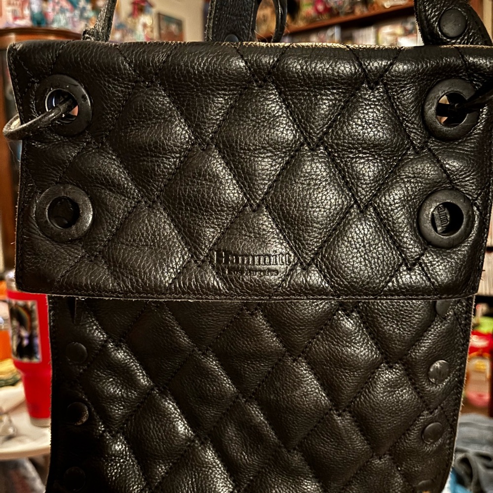 Hammitt Black Quilted Leather Bag